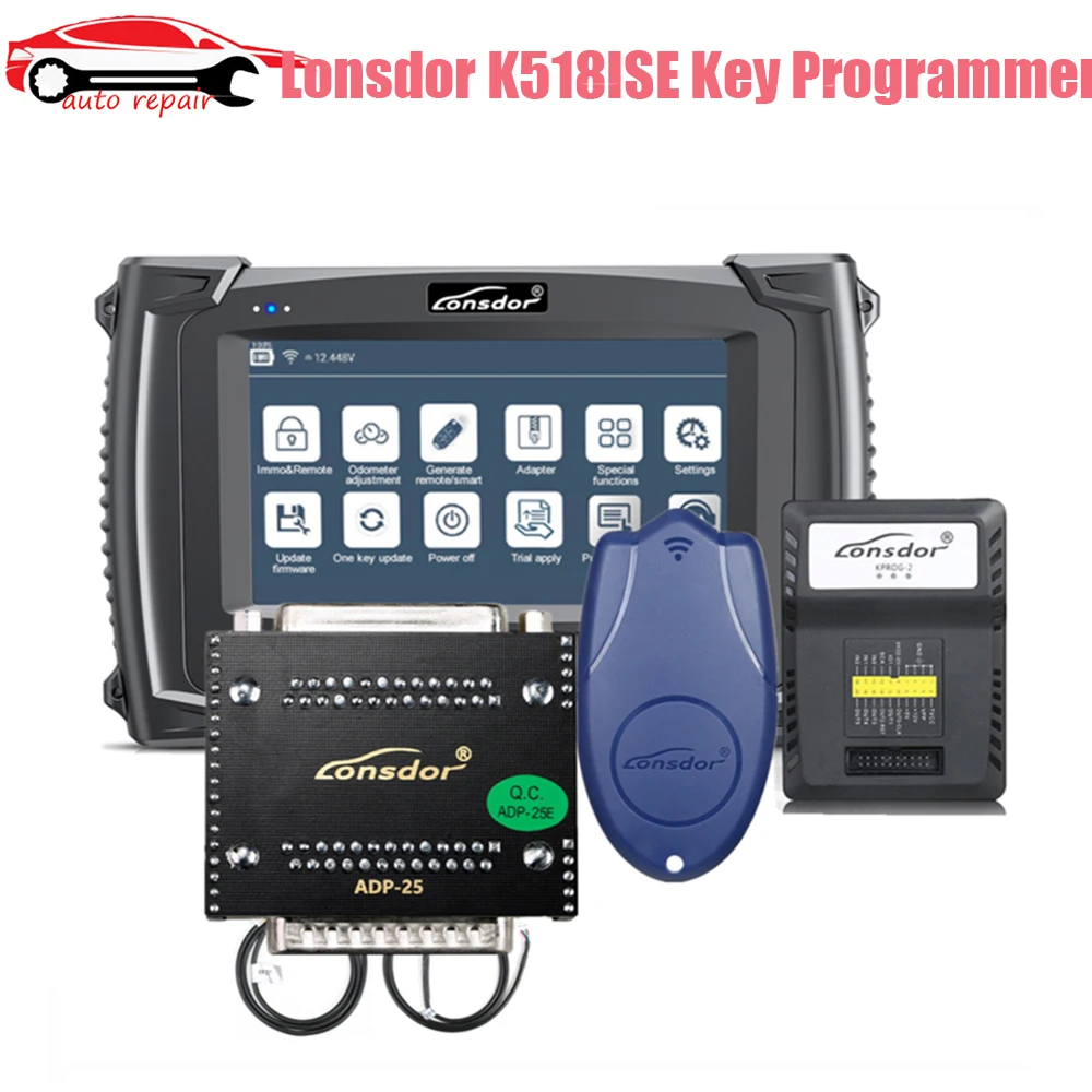 

Lonsdor K518ISE K518 Programmer Plus Lonsdor LKE Smart Key Emulator 5 in 1 or Super ADP ADP-25 8A/4A Adapter for Toyota Lexus