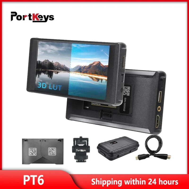 

Portkeys PT6 5.2inch 3D LUT Live Streaming Monitor Touch Screen 600nit 1080P 4K-HDMI Display Field Mointor Waveform
