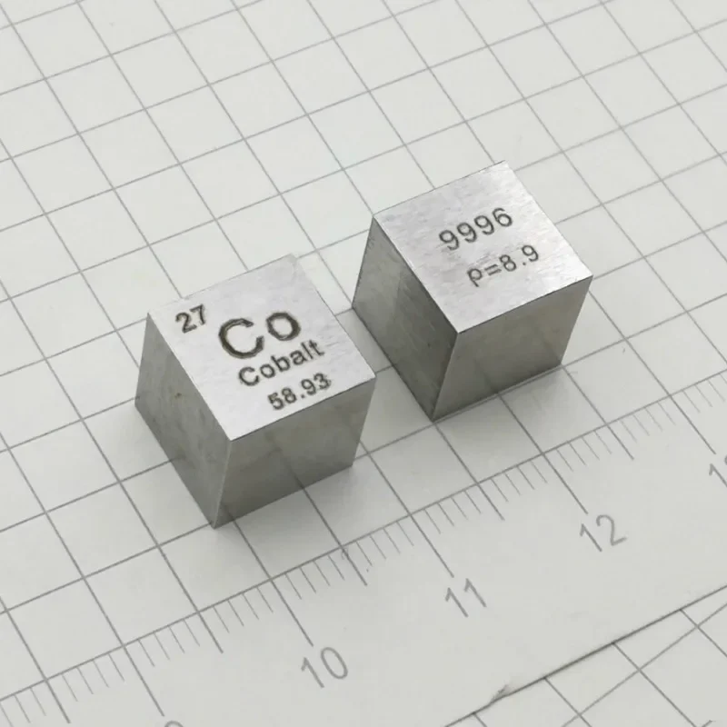 

10 мм кобальтовый элемент куб твердый металл 99.96% чистый Co настольное украшение образец подарок