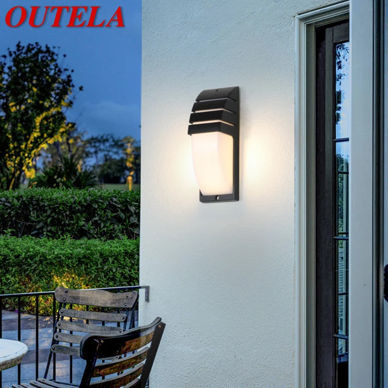 

OUTELA Modern Smart Sconce Light contemporary Simply IP65 Waterproof Induction Wall Lamp For Indoor and Courtyard Aisle
