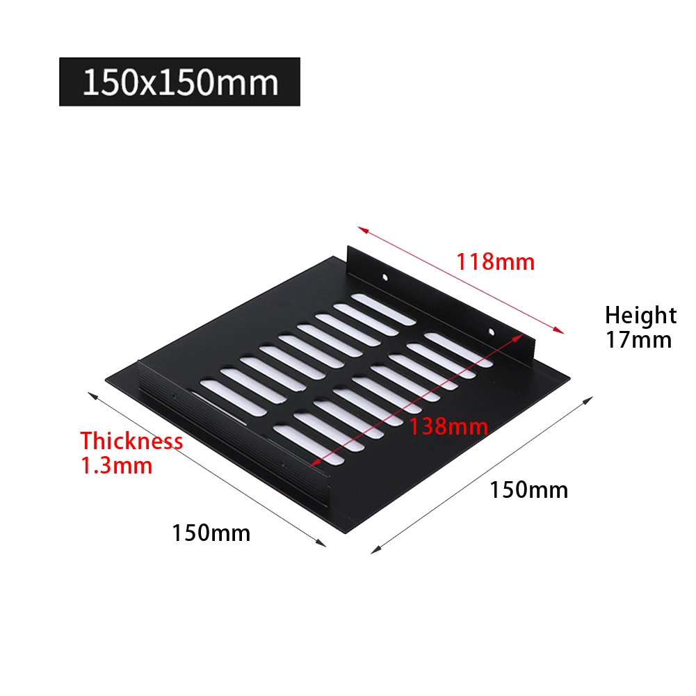 150mm Aluminum Alloy Black Alloy Rectangular Air Vent Grille Ventilation Cover For Cabinets Wardrobes Cupboard Accessories
150mm Aluminum Alloy Black Alloy Rectangular Air Vent Grille Ventilation Cover For Cabinets Wardrobes Cupboard Accessories
