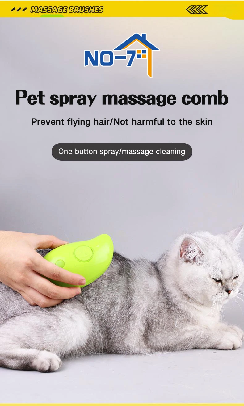 Cat Steamy Brush 3-in-1 Steamy Dog Brush Electric Spray Cat Hair Brushes Pet Grooming Massage Comb Hair Removal Pet Accessories Cat Steamy Brush 3-in-1 Steamy Dog Brush Electric Spray Cat Hair Brushes Pet Grooming Massage Comb Hair Removal Pet Accessories