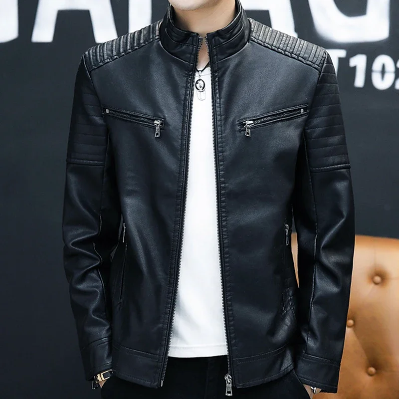 2024 Men Leather Suit Jacket Men Slim Fit Short Coat Men Fashion Leather jacket Streetwear Casual Blazer Jackets Male Outerwear
2024 Men Leather Suit Jacket Men Slim Fit Short Coat Men Fashion Leather jacket Streetwear Casual Blazer Jackets Male Outerwear