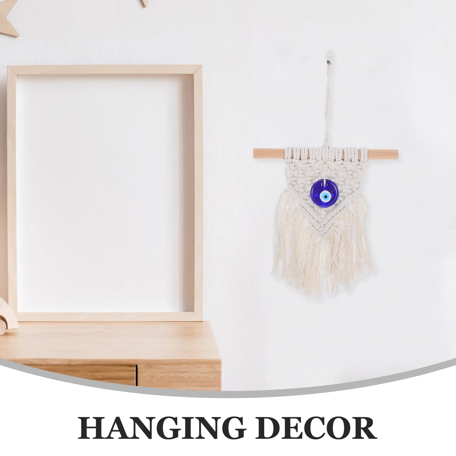 Pure White Macrame Pendant - Small Boho Wall Hanging with Big Impact 2