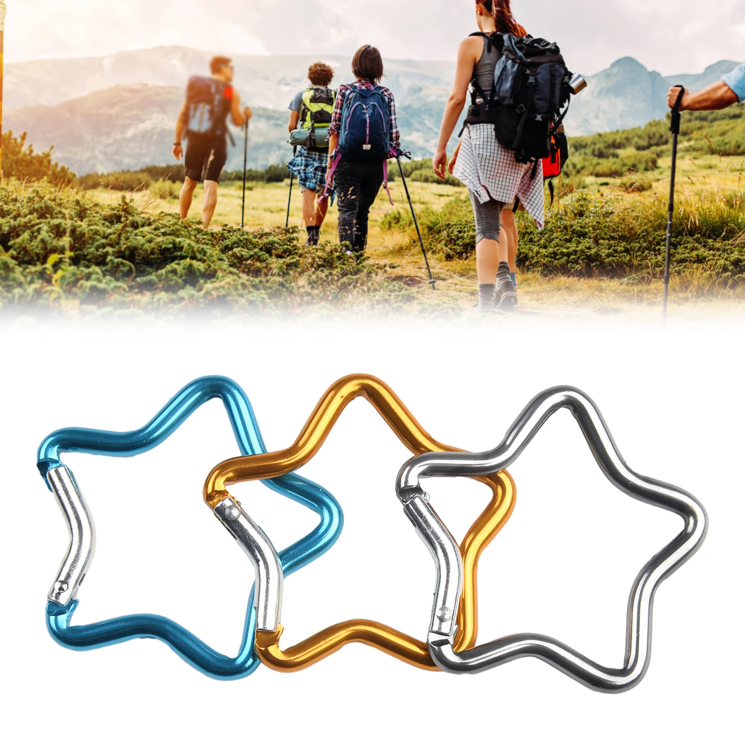3pcs Heart-Shaped Carabiner Keyrings Carabiner Clips Star Spring Hook 48.5x48.5mm Aluminum Alloy Camping Supplies
3pcs Heart-Shaped Carabiner Keyrings Carabiner Clips Star Spring Hook 48.5x48.5mm Aluminum Alloy Camping Supplies
