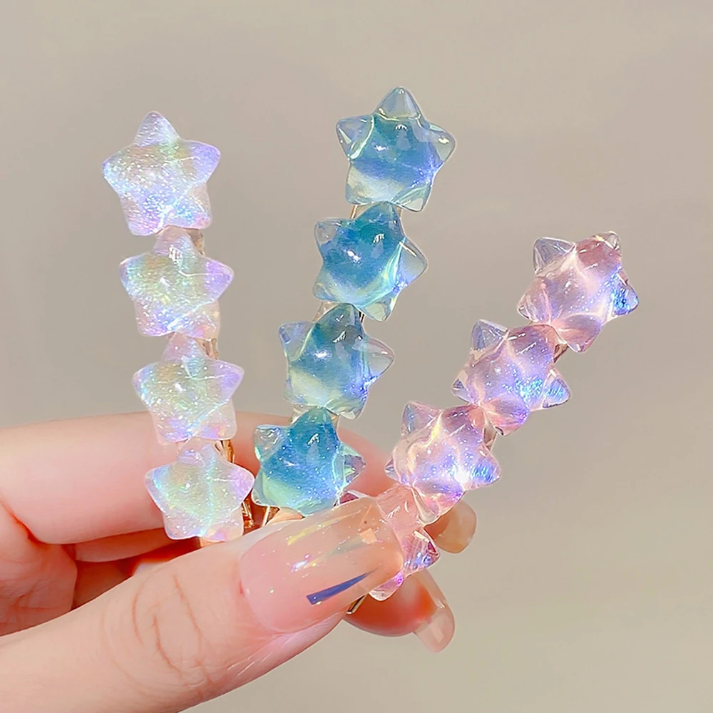 Fashion Gradient Star Hairpin Hair Clip Cute Girl Duckbill Clip Sweet Soft Women Girls Side Hair Accessories
Fashion Gradient Star Hairpin Hair Clip Cute Girl Duckbill Clip Sweet Soft Women Girls Side Hair Accessories