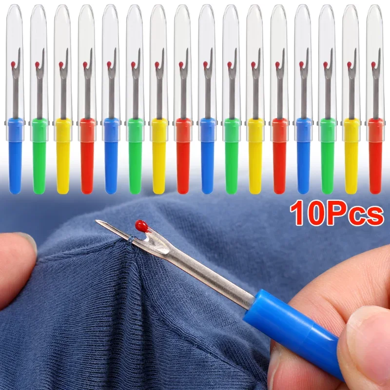 

1/10pcs Sewing Thread Remover Seam Ripper Stitch Unpicker Sewing Tools Thread Cutter Plastic Handle Craft Tool Sewing Accessory