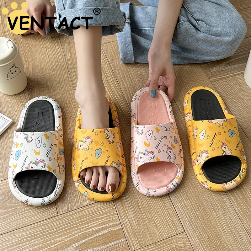 VENTACT Women Slippers Fashion Cute Cartoon Thick Sole Summer Shoes For Woman Non-Slip Sandals Bathroom Home Lady Casual Slides
VENTACT Women Slippers Fashion Cute Cartoon Thick Sole Summer Shoes For Woman Non-Slip Sandals Bathroom Home Lady Casual Slides