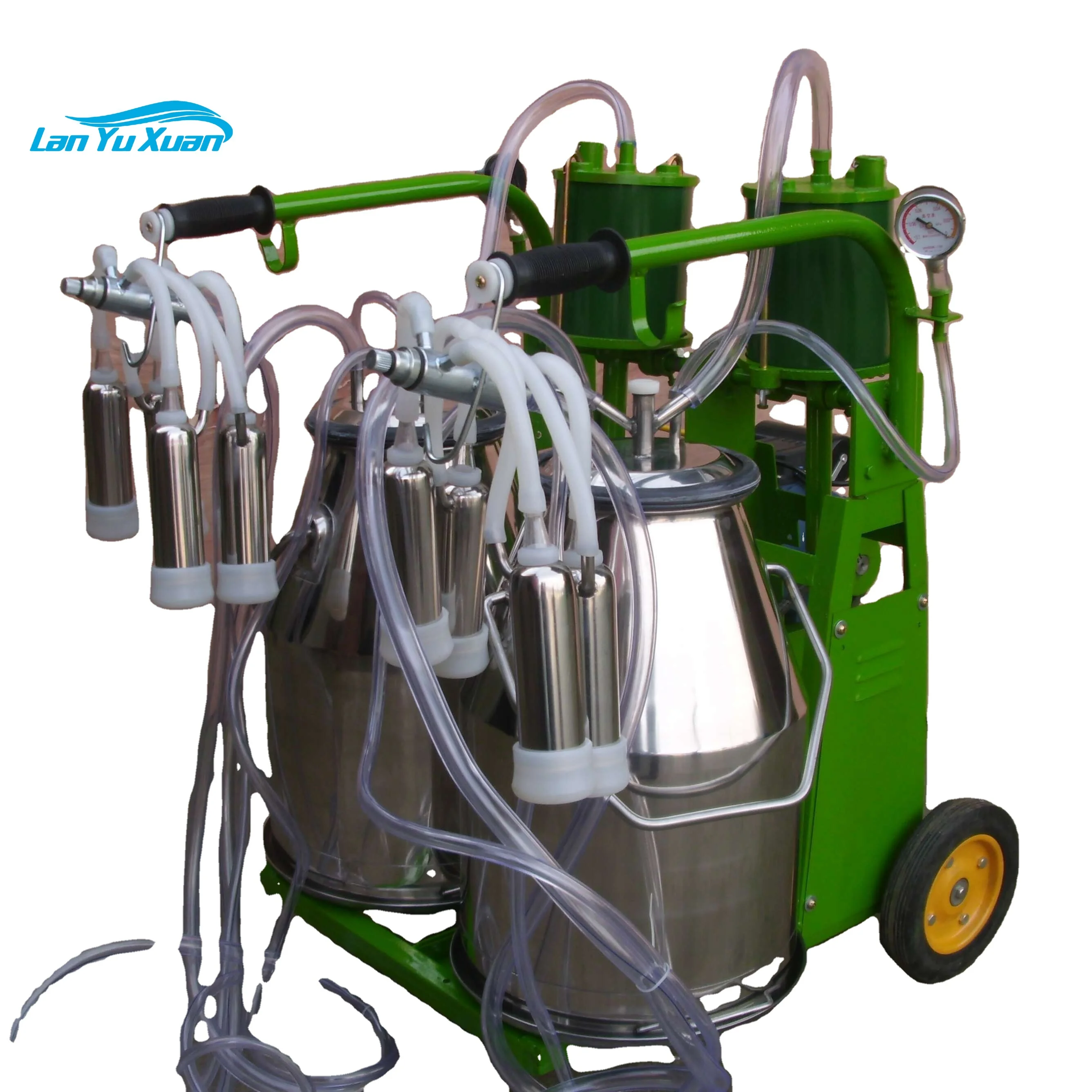 

Special high-efficiency milking machine for agricultural products HJ-CM011PD two nipple piston milking machine 105 kg