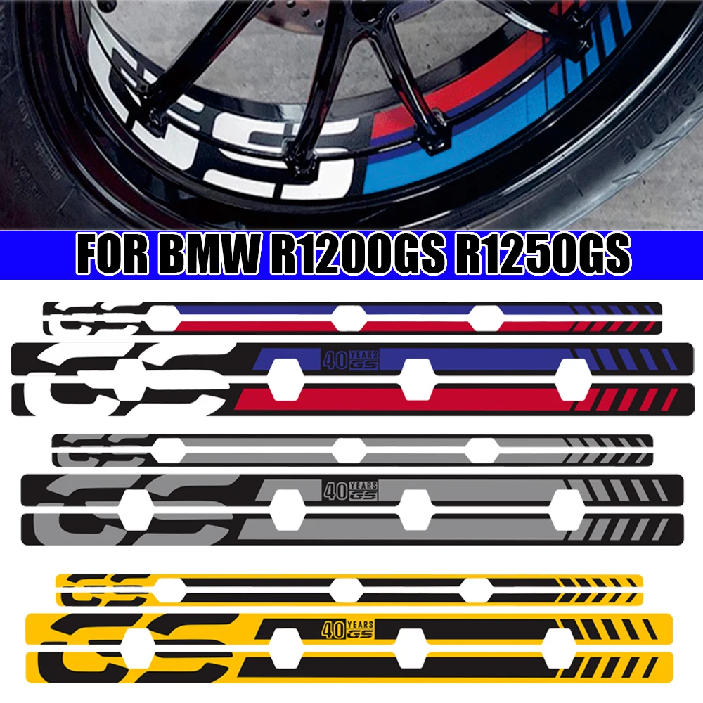 

Motorcycle Front/Rear Wheel Reflective Decal Case for BMW R1200GS Adventure 2006-2018 R1250GS Adv 2019 Rim Decoration