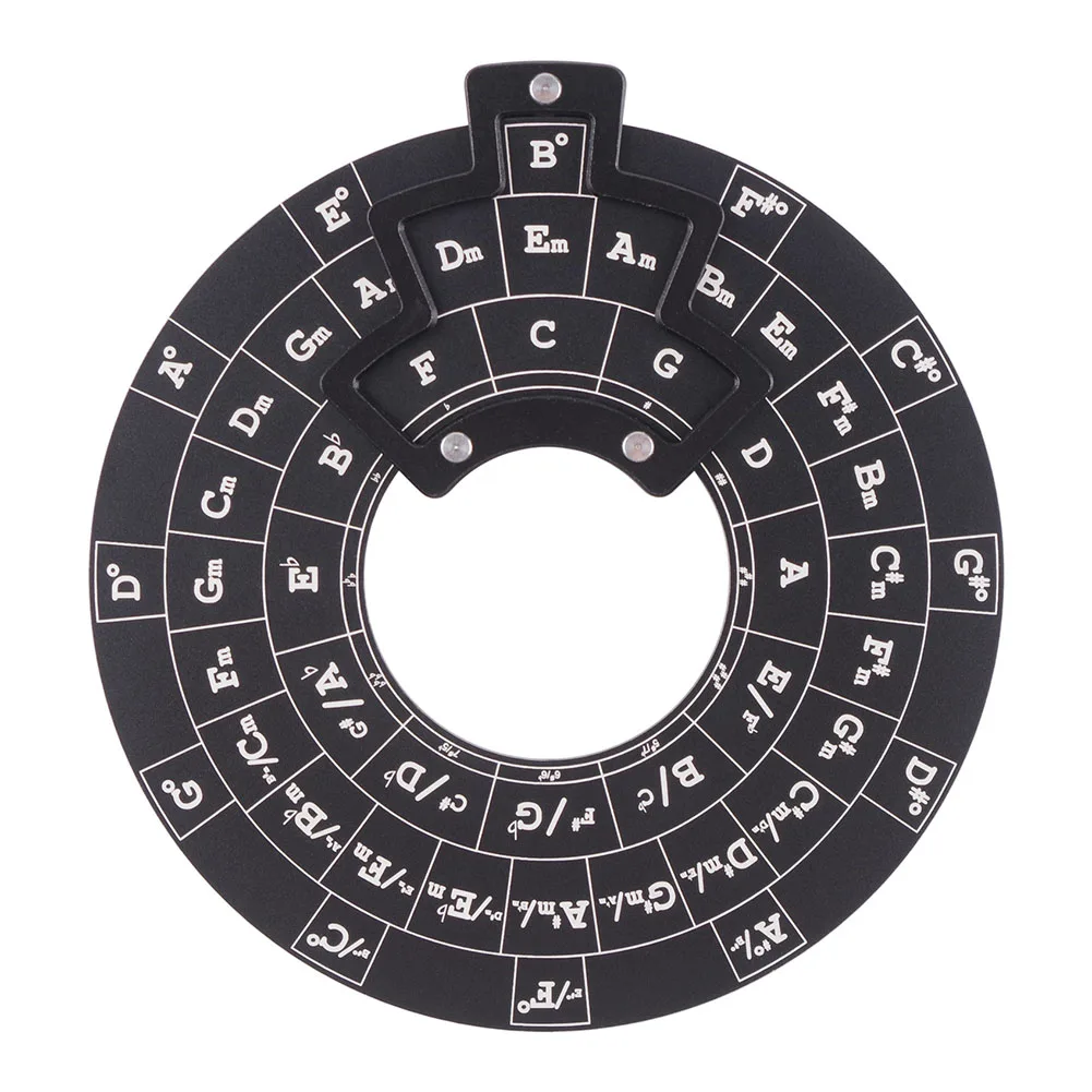 Chord Wheel Aluminum Melody Tool Circle Musical Educational Tool For Notes Chords Black 12*0.2cm Musical Instrument Tool
Chord Wheel Aluminum Melody Tool Circle Musical Educational Tool For Notes Chords Black 12*0.2cm Musical Instrument Tool