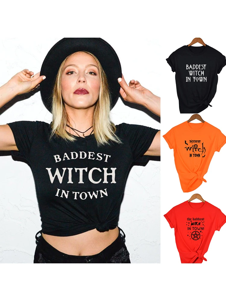Футболка Baddest Witch In Town Женская на Хэллоуин, готический футболки с коротким рукавом в стиле Харадзюку, уличная одежда 90-х годов
Футболка Baddest Witch In Town Женская на Хэллоуин, готический футболки с коротким рукавом в стиле Харадзюку, уличная одежда 90-х годов