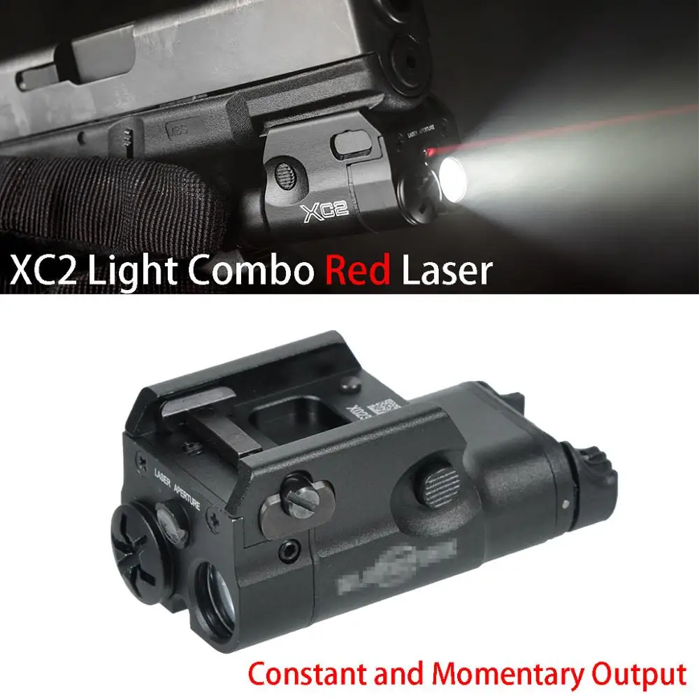 

XC2 Ultra Weapon Light Compact Pistol Flashlight Combo Red Dot Laser Tactical LED MINI White Light 200 Lumens Airsoft Flashlight