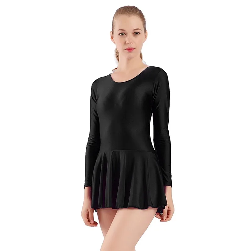 

Ballet jumpsuit, female role-playing skirt, leotard gymnastics tight fitting long sleeved dance grading suit