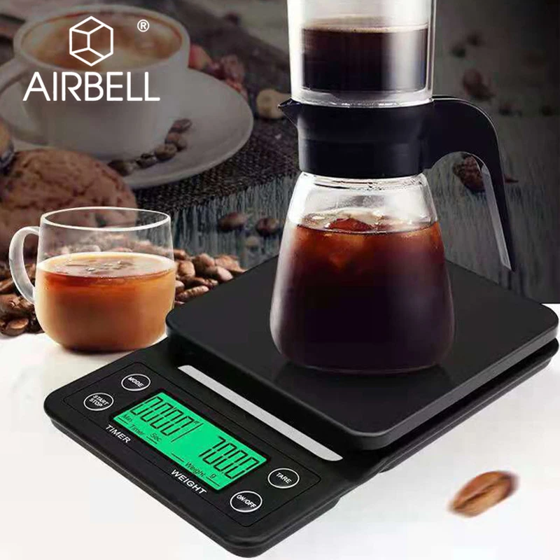 

3kg/0.1g 5kg/0.1g Drip Coffee Scale With Timer Portable Electronic Digital Kitchen Scale High Precision LCD Electronic Scales