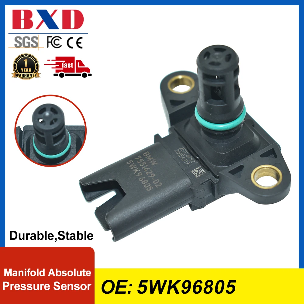 Intake Manifold Absolute Pressure Sensor 5WK96805 13627551429 For BMW Series E82 E88 E90 E91 E92 E93
Intake Manifold Absolute Pressure Sensor 5WK96805 13627551429 For BMW Series E82 E88 E90 E91 E92 E93