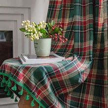 Curtains for Living Room Green Plaid Yarn-dyed American Finished Kitchen Bay Window Curtain Semi Blackout Cortinas Para La Sala
Curtains for Living Room Green Plaid Yarn-dyed American Finished Kitchen Bay Window Curtain Semi Blackout Cortinas Para La Sala