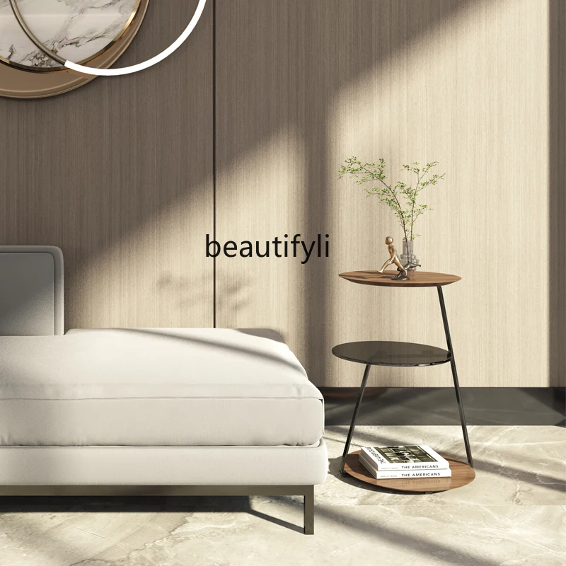 zqLiving Room Small Table Nordic Sofa Iron Coffee Table Solid Wood Black Walnut Multi-Layer Round Table Side Cabinet
zqLiving Room Small Table Nordic Sofa Iron Coffee Table Solid Wood Black Walnut Multi-Layer Round Table Side Cabinet