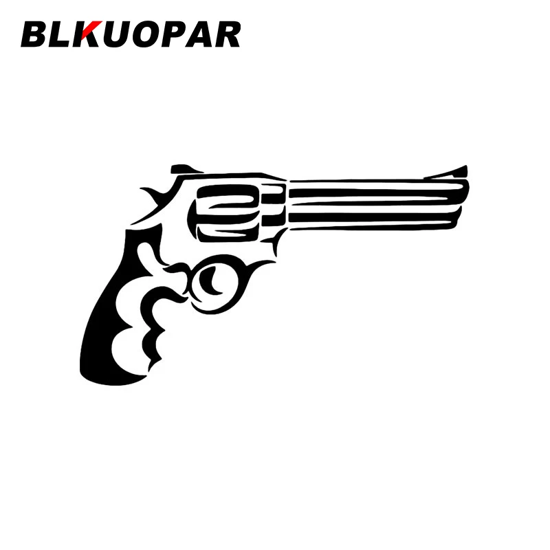 

BLKUOPAR револьверный пистолет силуэт Автомобильная наклейка Модная креативная Наклейка окна багажник высечка доска для серфинга лобовое стекло автомобильный Стайлинг
