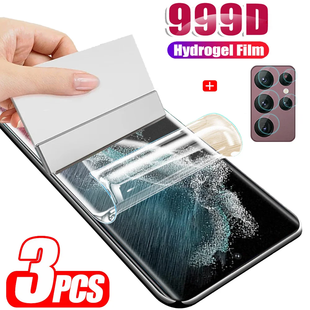 

Pelicula, Film Hidrogel For Samsung s22 s23 S24 ultra Screen Protector Galaxy S 22 Ultra 5G Hydrogel Film S22Ultra Water gel Front+Camera Film Sansung S 23 Plus Protectores de Pantalla SamsungS22 + Phone Soft Glass