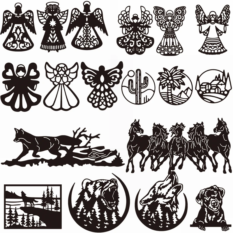 Praying Angels Set Metal Cutting Dies Fierce Wolf Horse Die Cut Cactus Trees River View Circle Frame Outline Dies 2022 Hot Sale
Praying Angels Set Metal Cutting Dies Fierce Wolf Horse Die Cut Cactus Trees River View Circle Frame Outline Dies 2022 Hot Sale