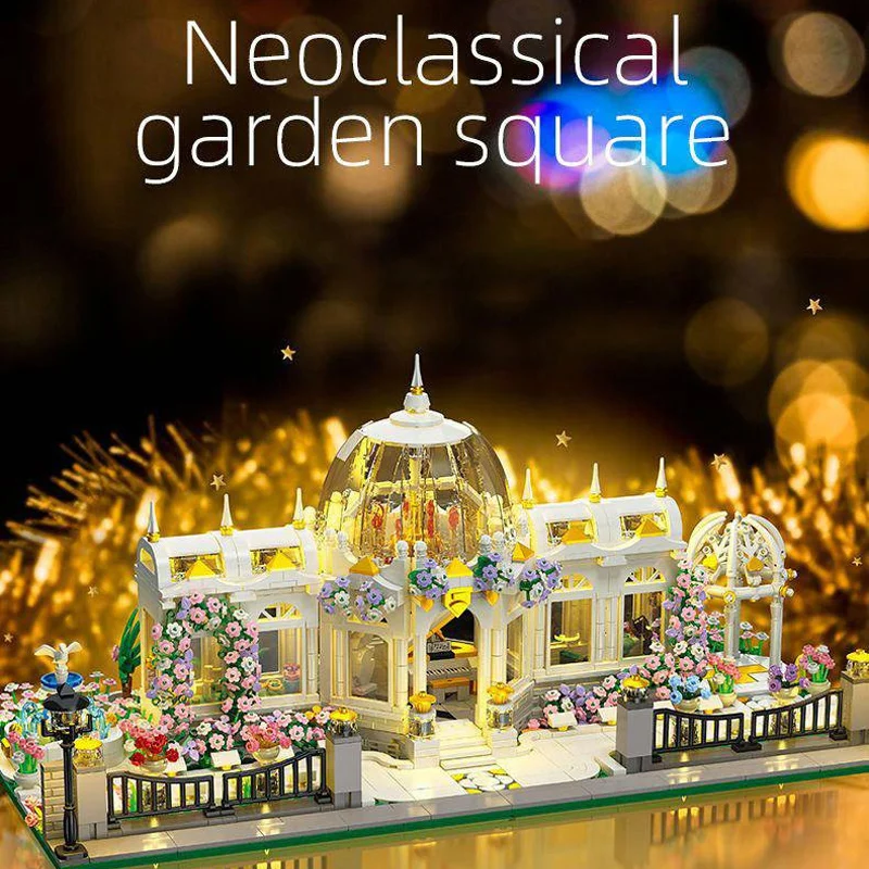 Garden Square Creative City Street View Architecture Building Blocks with Lights Toys Desktop Decoration Children's Gift 2397pcs Garden Square Creative City Street View Architecture Building Blocks with Lights Toys Desktop Decoration Children's Gift 2397pcs