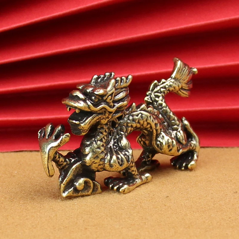 New Chinese Dragon Statue Bronze Figurine Ornaments Antique Copper Mythical Animal Miniature Home Decoration Crafts Collection
New Chinese Dragon Statue Bronze Figurine Ornaments Antique Copper Mythical Animal Miniature Home Decoration Crafts Collection
