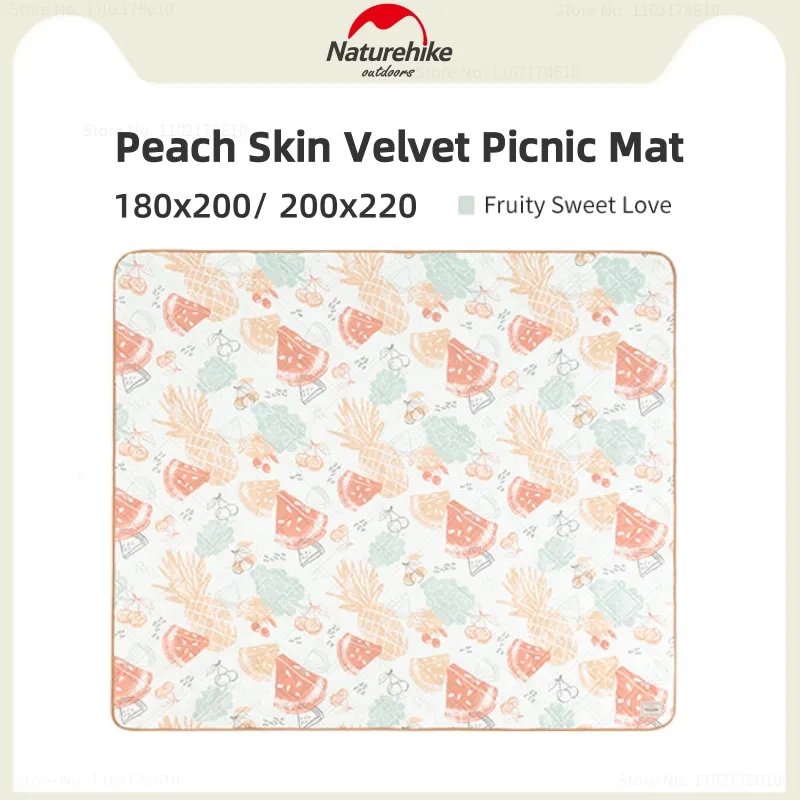 

Naturehike Peach Skin Velour Picnic Mat Outdoor Portable Camping Tent Ground Mat Tour Waterproof Pad Machine-washable 200X220CM