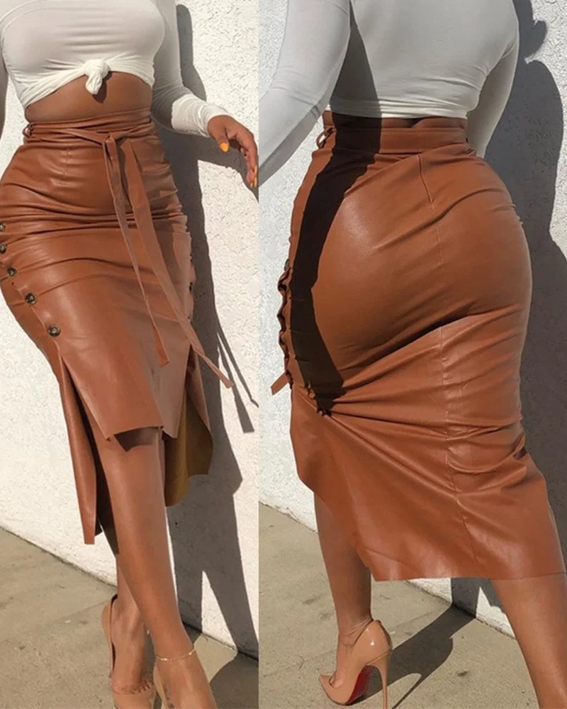 Europe and the United States foreign trade women's leather skirt amazon sells qiu dong split skirts satchel buttock PU skirt cul
Europe and the United States foreign trade women's leather skirt amazon sells qiu dong split skirts satchel buttock PU skirt cul
