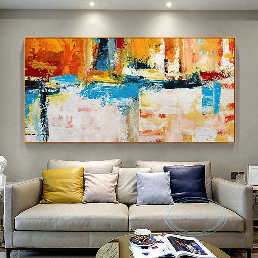 Pure Handmade Abstract Oil Painting Horizontal Version Living Room Decoration Canvas Acrylic Poster Sofa Wall Bedroom Art Mural
Pure Handmade Abstract Oil Painting Horizontal Version Living Room Decoration Canvas Acrylic Poster Sofa Wall Bedroom Art Mural