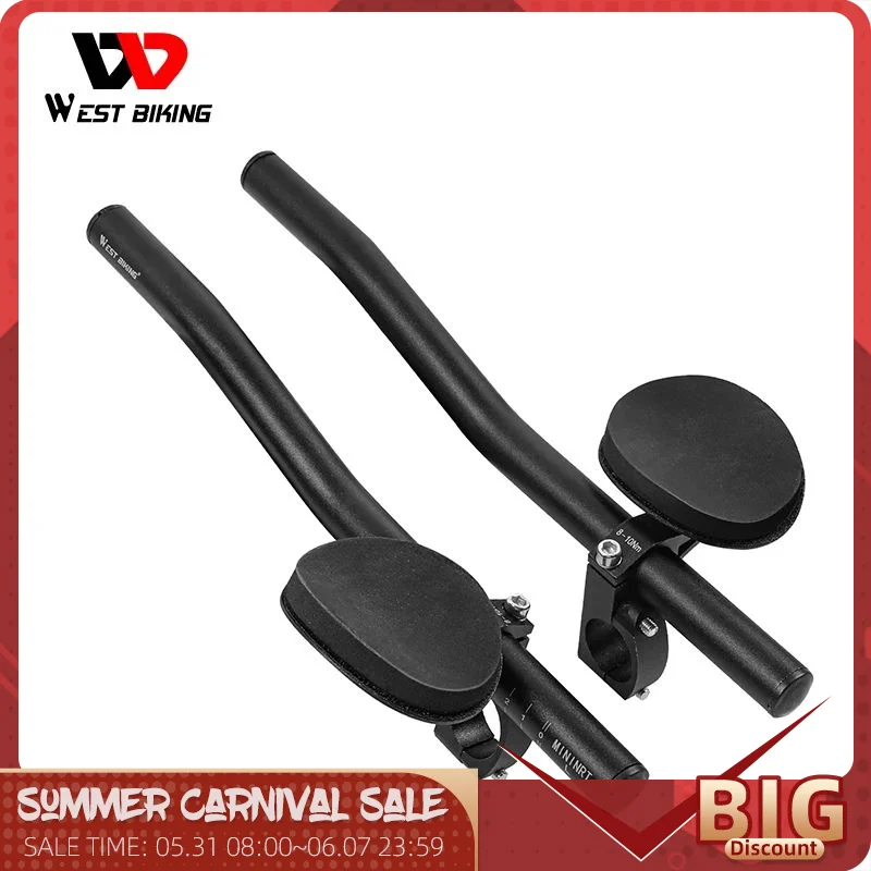 WEST BIKING Aero Bars Road Bike Aluminium Handlebar MTB Triathlon Racing Bike TT Handlebar Extension Arm Rest Cycling Accesories
WEST BIKING Aero Bars Road Bike Aluminium Handlebar MTB Triathlon Racing Bike TT Handlebar Extension Arm Rest Cycling Accesories