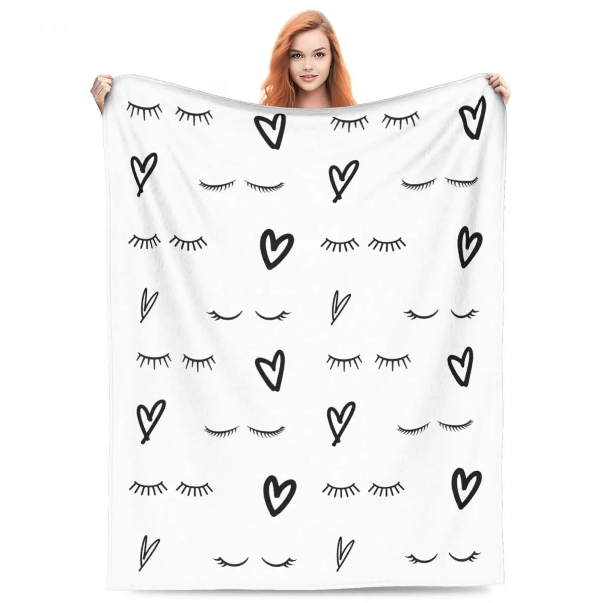 Eyelashes & Hearts Fashion Pretty Makeup Blankets Flannel Printed Portable Warm Throw Blanket for Bedding Office Bedspreads
Eyelashes & Hearts Fashion Pretty Makeup Blankets Flannel Printed Portable Warm Throw Blanket for Bedding Office Bedspreads