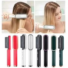 Straightening Heating Combs Men Beard Hair Straightener Ceramic Curler Professional Heated Comb Electric Hair Brush Negative Ion
Straightening Heating Combs Men Beard Hair Straightener Ceramic Curler Professional Heated Comb Electric Hair Brush Negative Ion