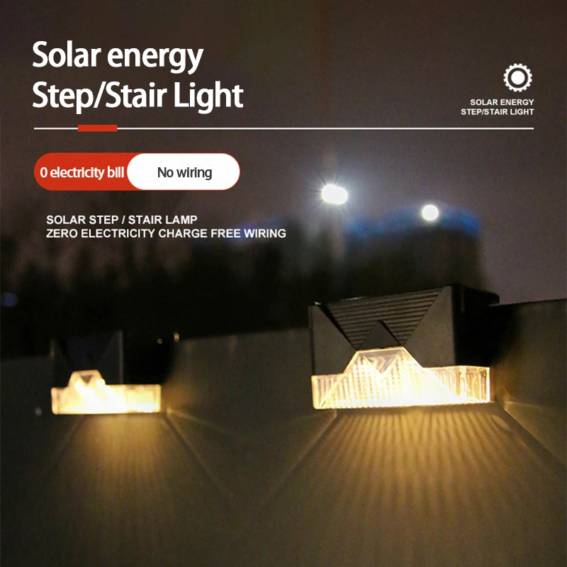 Warm White LED Solar Step Lamp Path Stair Outdoor Garden Lights Waterproof Balcony Light Decoration for Patio Stair Fence Light
Warm White LED Solar Step Lamp Path Stair Outdoor Garden Lights Waterproof Balcony Light Decoration for Patio Stair Fence Light