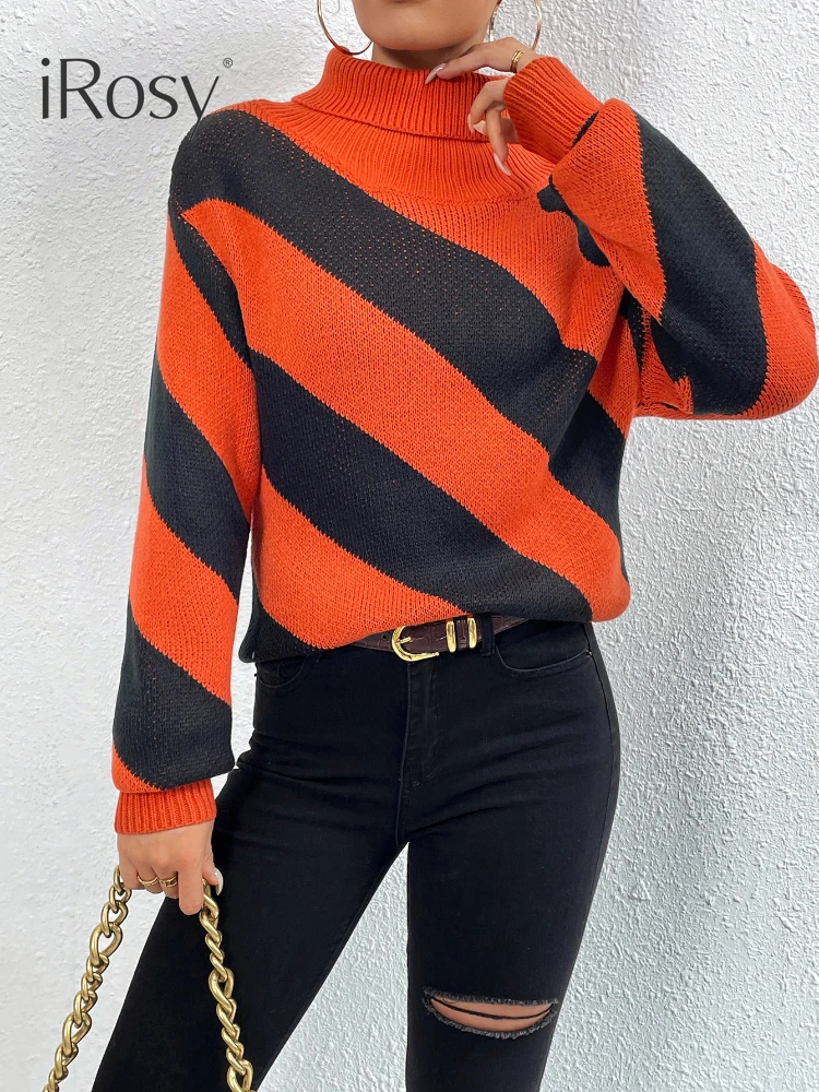 Women's Striped Turtleneck Sweater Autumn Winter Warm Knitted Pullover Jumpers Long Sleeve Tops Basic Sweaters Female Clothing
Women's Striped Turtleneck Sweater Autumn Winter Warm Knitted Pullover Jumpers Long Sleeve Tops Basic Sweaters Female Clothing