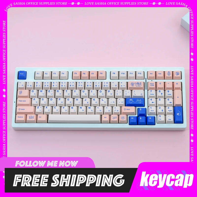 

129 Key GMK POCO PBT Keycap Cherry Profile Dye Sublimation Keycap For Gaming Mechanical Keyboard Keycap MX Switch MOA Key Caps