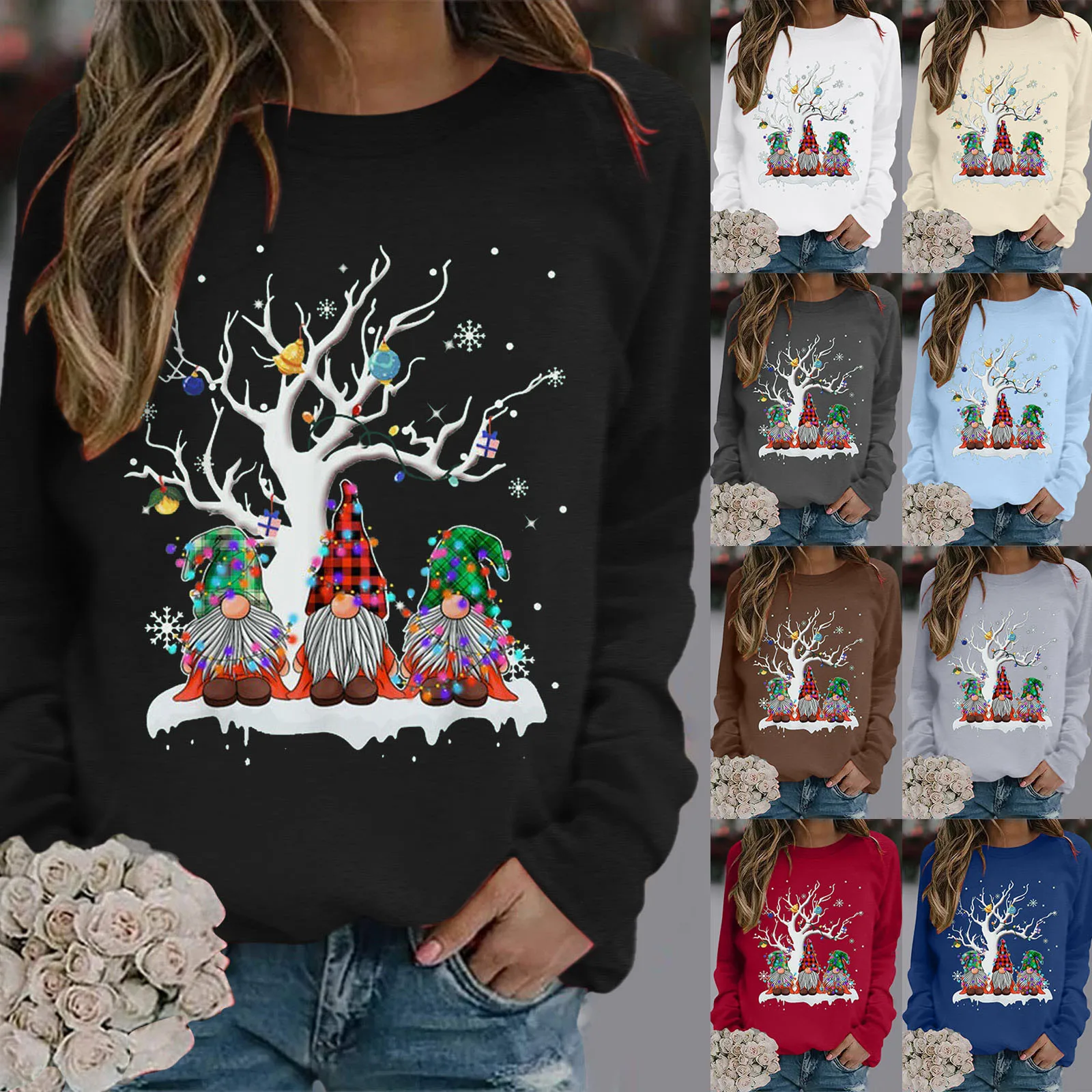 Oversized Hoodies For Womens 2023 Christmas Gnome Tree Printed Long Sleeve Crewneck Pullover Casual Loose Fit Sweatshirt Tops
Oversized Hoodies For Womens 2023 Christmas Gnome Tree Printed Long Sleeve Crewneck Pullover Casual Loose Fit Sweatshirt Tops