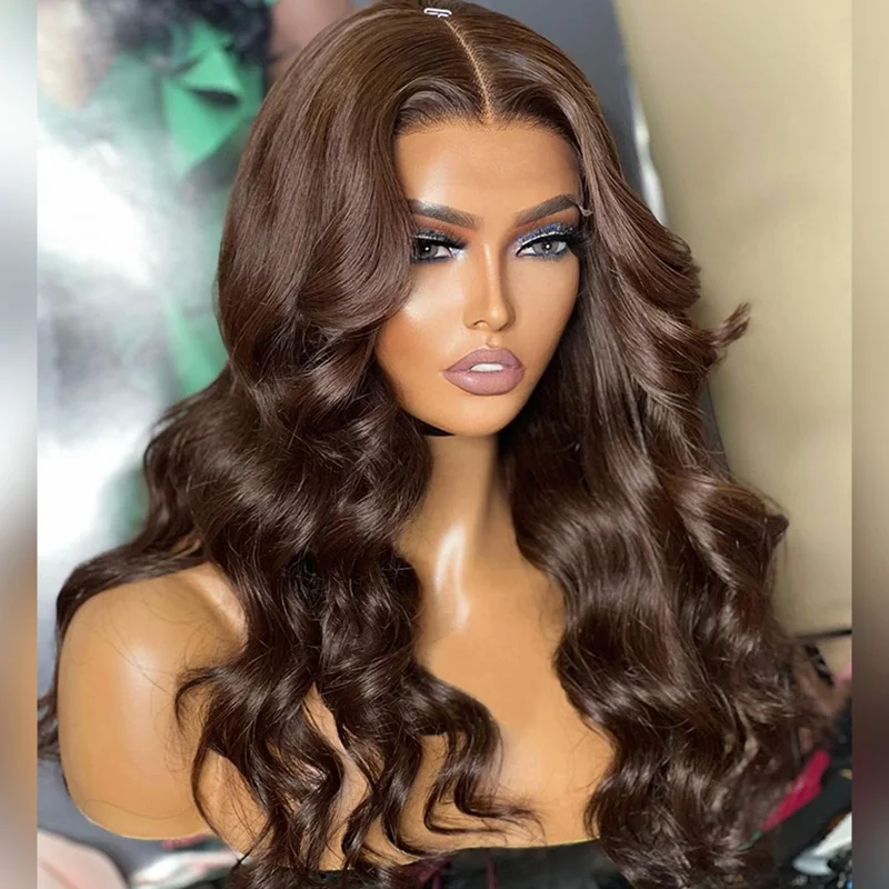 Chocolate Brown Synthetic Lace Front Wigs For Women Dark Brow Body Wave Lace Wig Pre Plucked Hairline With Baby Hair For Women
Chocolate Brown Synthetic Lace Front Wigs For Women Dark Brow Body Wave Lace Wig Pre Plucked Hairline With Baby Hair For Women