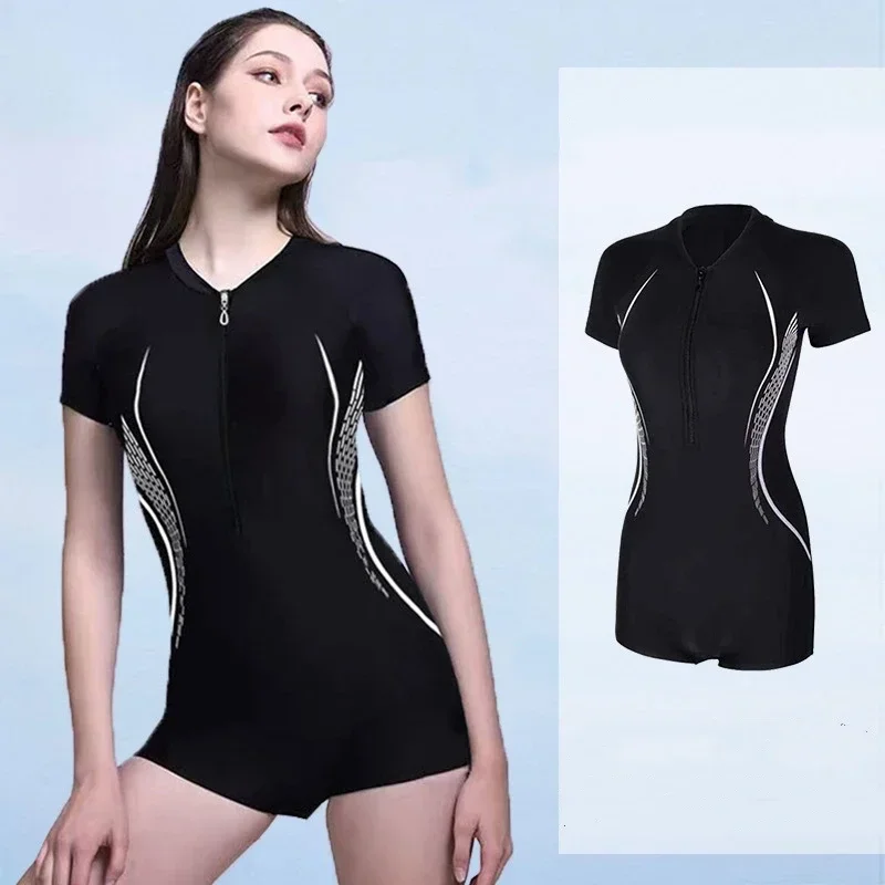 2024 New Women One Piece WaterProof Athletic Sun Protection Beach SwimWear Short Sleeve Quick-Drying Bathing Surfing SwimSuit
2024 New Women One Piece WaterProof Athletic Sun Protection Beach SwimWear Short Sleeve Quick-Drying Bathing Surfing SwimSuit
