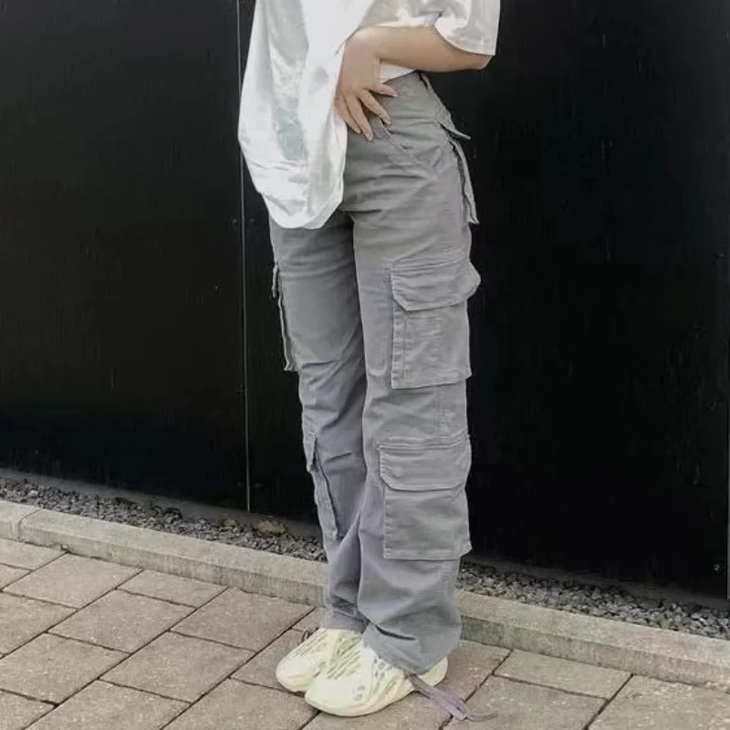 Vintage Cargo Broek Baggy Jeans Vrouwen Mode 90S Streetwear Zakken Wijde Pijpen Hoge Taille Rechte Y2k Denim Broek Overalls
Vintage Cargo Broek Baggy Jeans Vrouwen Mode 90S Streetwear Zakken Wijde Pijpen Hoge Taille Rechte Y2k Denim Broek Overalls