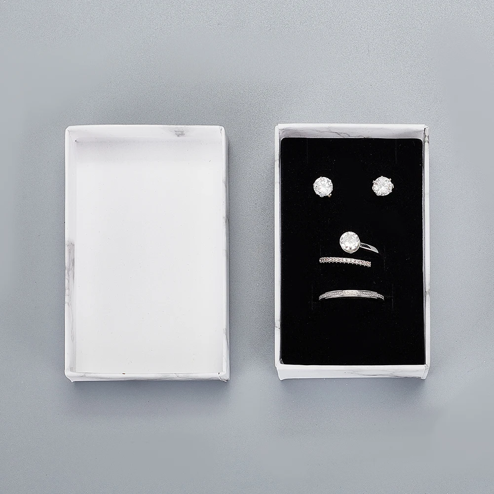 

Картонные коробки для хранения бумаги CRAFTYMELODY с мраморным принтом, прямоугольные коробки для украшений, белый дым