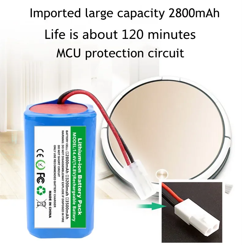 Aleaivy 1865014.4V 14.8V 2800mAh Li-ion Battery Pack For XIAOMI MIJIA Mi Robot Vacuum-Mop Essential G1 MJSTG1 Panasonic MC-WRC53
Aleaivy 1865014.4V 14.8V 2800mAh Li-ion Battery Pack For XIAOMI MIJIA Mi Robot Vacuum-Mop Essential G1 MJSTG1 Panasonic MC-WRC53