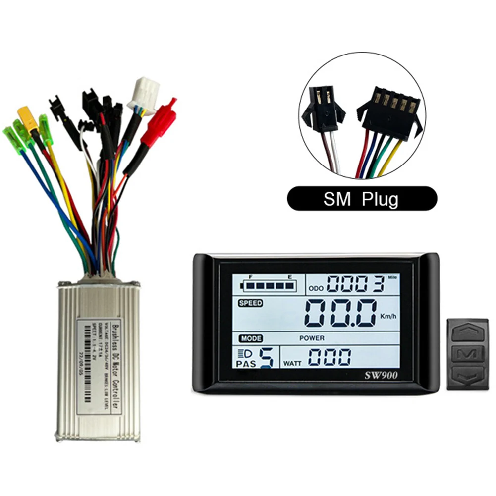 Electric Bike Controller 24/36/48V 17A 350W Sine Wave Controller+SW900 LCD Display For Ebike Electric Scooter 5pins Display Sets
Electric Bike Controller 24/36/48V 17A 350W Sine Wave Controller+SW900 LCD Display For Ebike Electric Scooter 5pins Display Sets