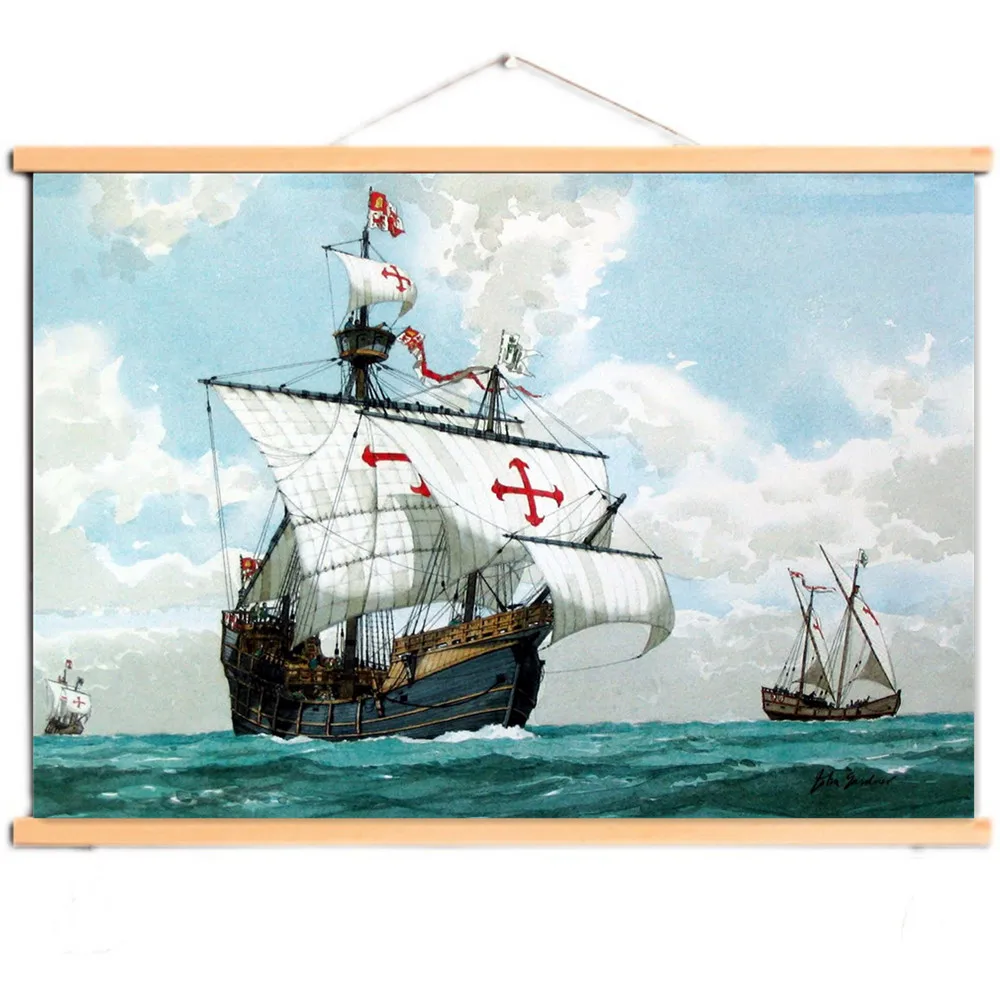 Decorate Your Room with This Knights Templar Canvas Scroll Painting - Vintage sailing warship Art Poster Wall Chart Z8
Decorate Your Room with This Knights Templar Canvas Scroll Painting - Vintage sailing warship Art Poster Wall Chart Z8
