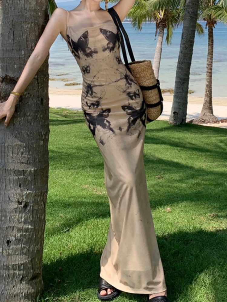 Summer Sexy Women Casual Vintage Long Dress Spaghetti Strap Elegant Bodycon Slim Backless One Pieces Vestidos Female Robe New
Summer Sexy Women Casual Vintage Long Dress Spaghetti Strap Elegant Bodycon Slim Backless One Pieces Vestidos Female Robe New