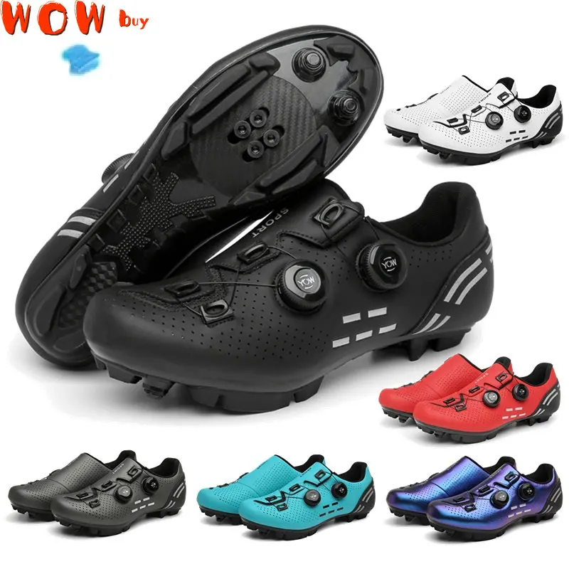 

Hot Sale Ultralight Cycling Shoes Breathable MTB Flat Self-Locking Bicycle Sneakers Men Racing Road SPD Cleat Shoes