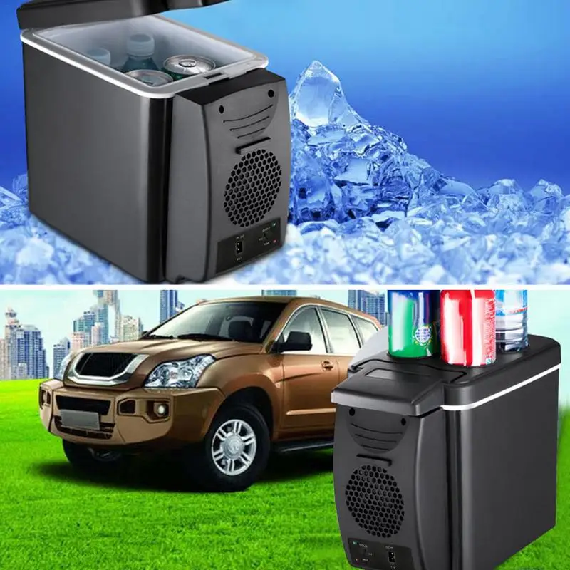 

6-литровый автомобильный мини-холодильник, легкий изолированный охлаждающий контейнер двойного назначения, охлаждающий контейнер для автомобиля, грузовика, дома, кемпинга, пикника