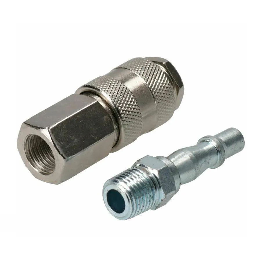 1/4 Inch BSP Female Thread Male PCL To Female EURO Air Fitting Convertor Adapter Airline Hose Quick Release Plug Built In Valve
1/4 Inch BSP Female Thread Male PCL To Female EURO Air Fitting Convertor Adapter Airline Hose Quick Release Plug Built In Valve