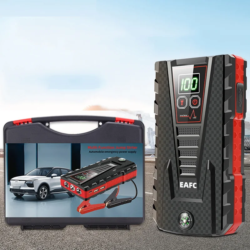 EAFC 12V Car Jump Starter Power Bank Portable Car Battery Booster ChargerStarting Device Auto Emergency Start-up Lighting EAFC 12V Car Jump Starter Power Bank Portable Car Battery Booster ChargerStarting Device Auto Emergency Start-up Lighting