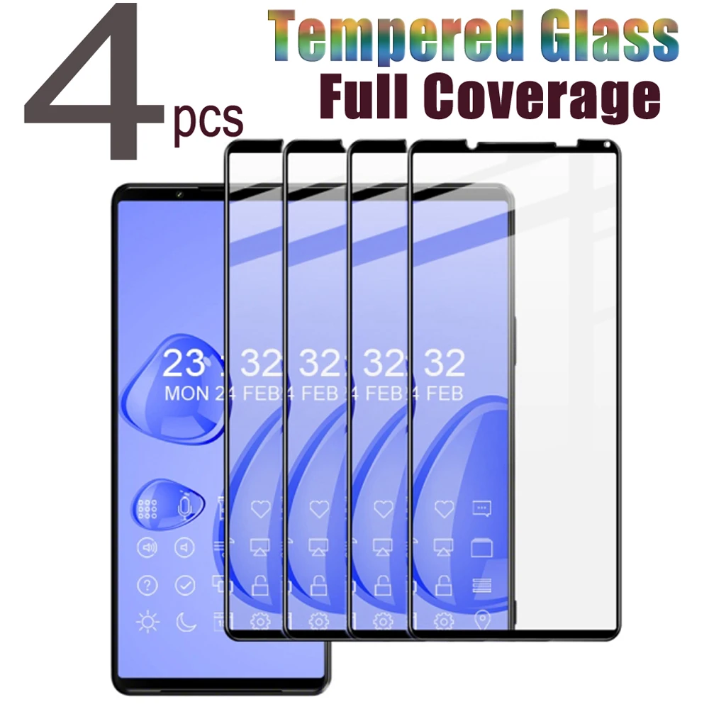

Tempered Glass for Sony Xperia 5 V IV 1 III 5 III 10 III Pro-I II Screen Protector 9H Anti Explosion Full Coverage HD Film